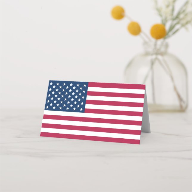 Amerikanische Flagge Platzkarte (Vorderseite)