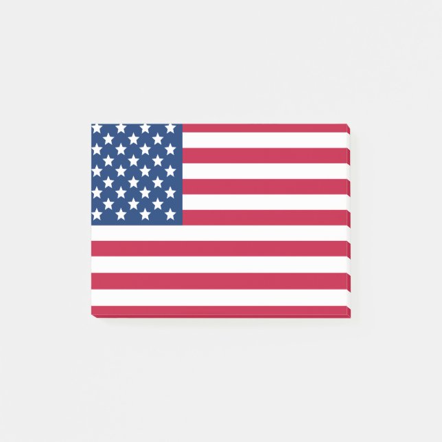 Amerikanische Flagge Post-it Klebezettel (Vorderseite)
