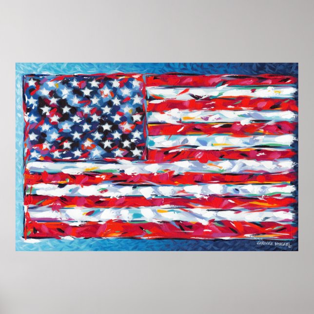 Amerikanische Flagge Poster (Vorne)