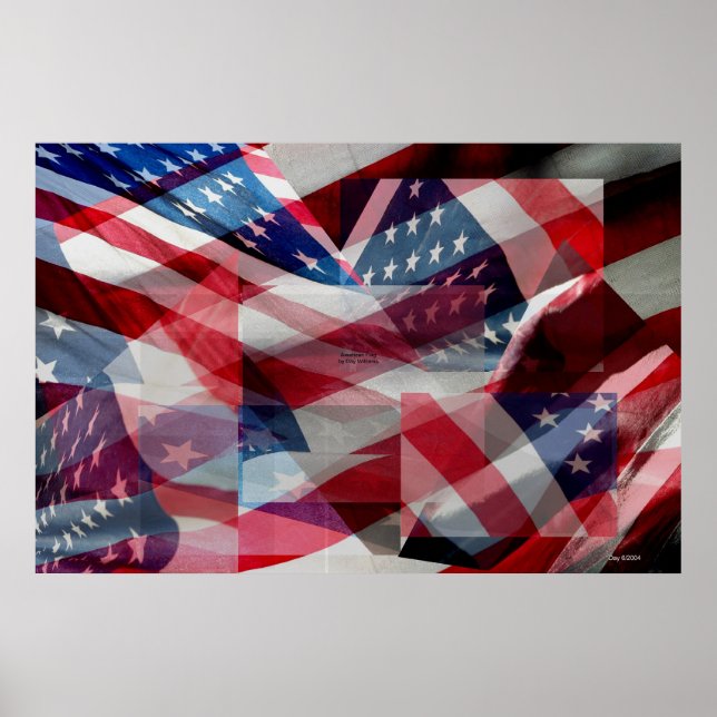 Amerikanische Flagge Poster (Vorne)