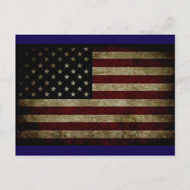 Amerikanische Flagge Postkarte (Vorderseite)