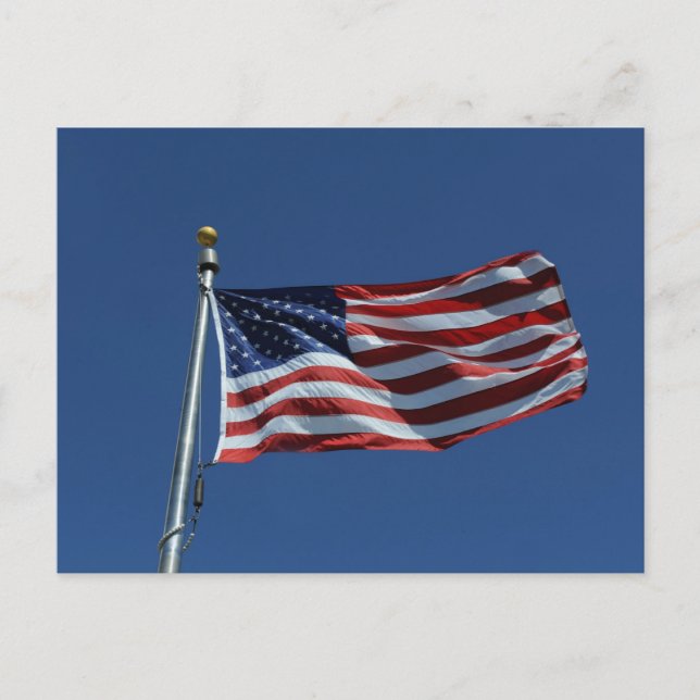 Amerikanische Flagge Postkarte (Vorderseite)
