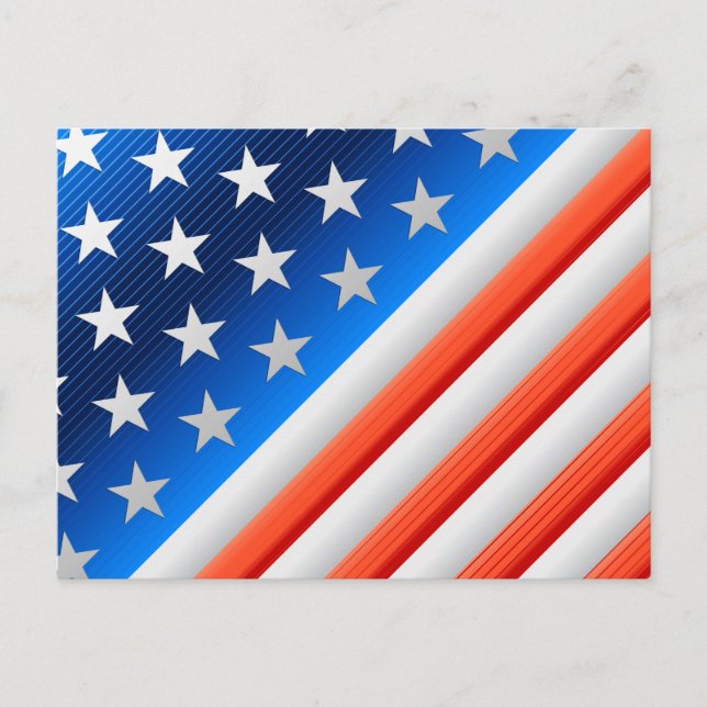 Amerikanische Flagge Postkarte (Vorderseite)