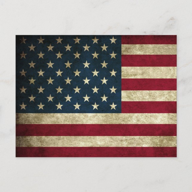 Amerikanische Flagge Postkarte (Vorderseite)