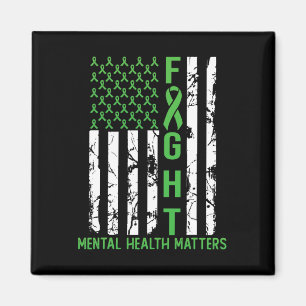Amerikanische Flagge - Psychische Gesundheitsprobl Magnet