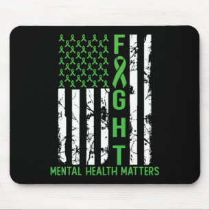 Amerikanische Flagge - Psychische Gesundheitsprobl Mousepad