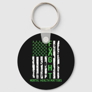 Amerikanische Flagge - Psychische Gesundheitsprobl Schlüsselanhänger