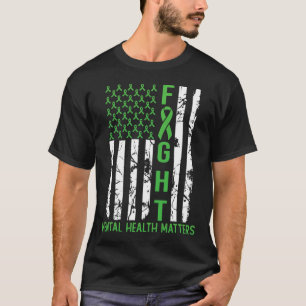 Amerikanische Flagge - Psychische Gesundheitsprobl T-Shirt