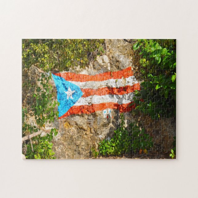 Amerikanische Flagge Puerto Rico. (Horizontal)