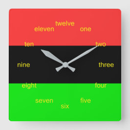 Amerikanische Flagge Quadratische Wanduhr