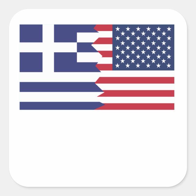 Amerikanische Flagge Quadratischer Aufkleber (Vorderseite)