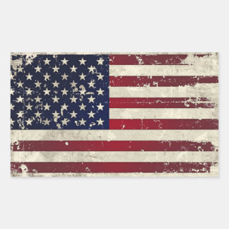 Amerikanische Flagge Rechteckiger Aufkleber
