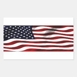 Amerikanische Flagge Rechteckiger Aufkleber