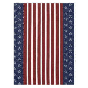Amerikanische Flagge Red White Blue Starfish Tischdecke