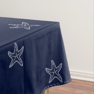 Amerikanische Flagge Red White Blue Starfish Tischdecke