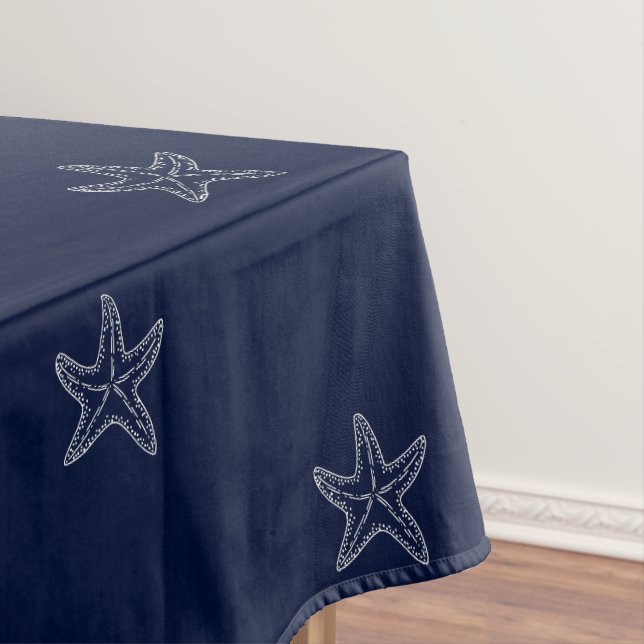 Amerikanische Flagge Red White Blue Starfish Tischdecke (Beispiel)