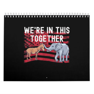 Amerikanische Flagge republikanischer Elefantendem Kalender