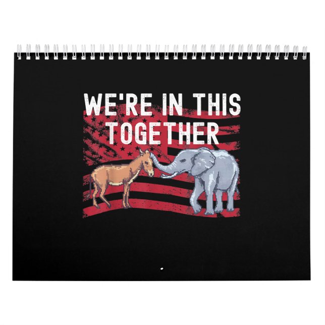 Amerikanische Flagge republikanischer Elefantendem Kalender (Titelbild)