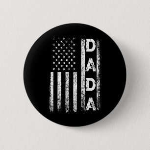 Amerikanische Flagge Retro Vatertag 4. Juli Lustig Button