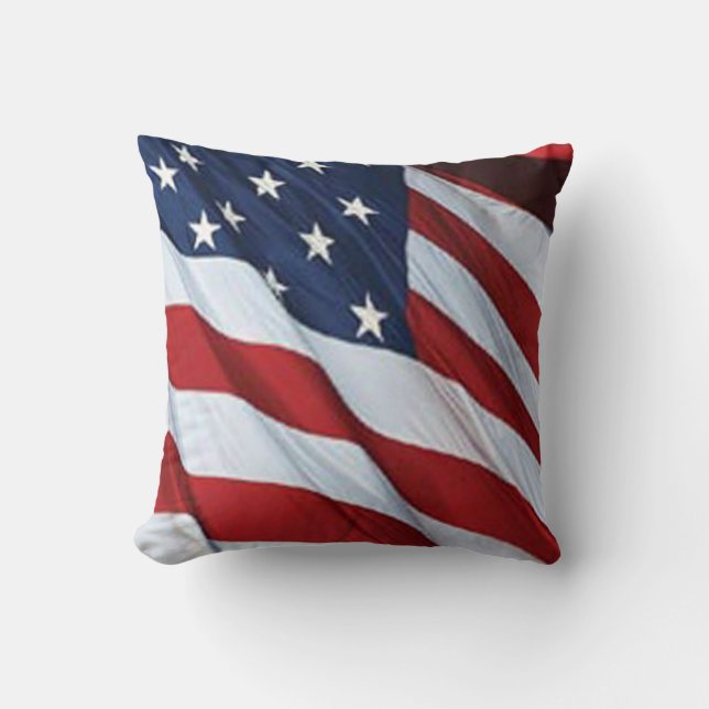 Amerikanische Flagge Reversible Kissen (Vorderseite)