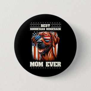Amerikanische Flagge Rhodesian Ridgeback 4. Juli Button