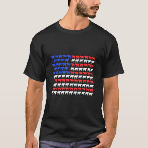 Amerikanische-Flagge-Rind-Bauer-Hof-Tier-Landwirts T-Shirt