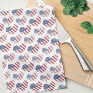 Amerikanische Flagge Rot Weiß Blau Patriotisch Geschirrtuch