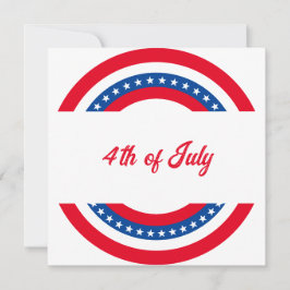 Amerikanische Flagge Rot Weiß und Blau 4. Juli Einladung