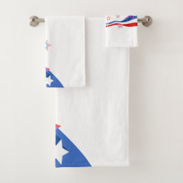 Amerikanische Flagge rot weiß und blau Badhandtuch Set