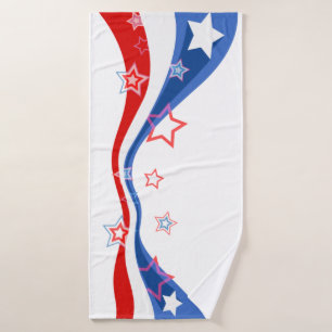 Amerikanische Flagge rot weiß und blau Badhandtuch Set