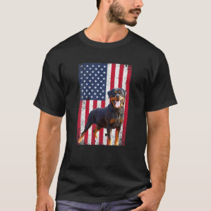 Amerikanische Flagge Rottweiler Hund Lover Funny 4 T-Shirt