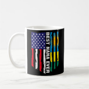Amerikanische Flagge & Ruanda beste Flagge für Nan Kaffeetasse