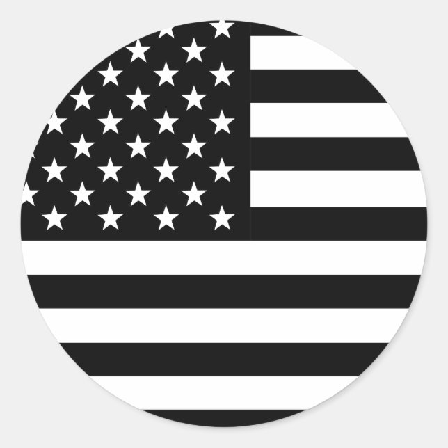 Amerikanische Flagge Runder Aufkleber (Vorderseite)