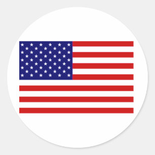 Amerikanische Flagge Runder Aufkleber