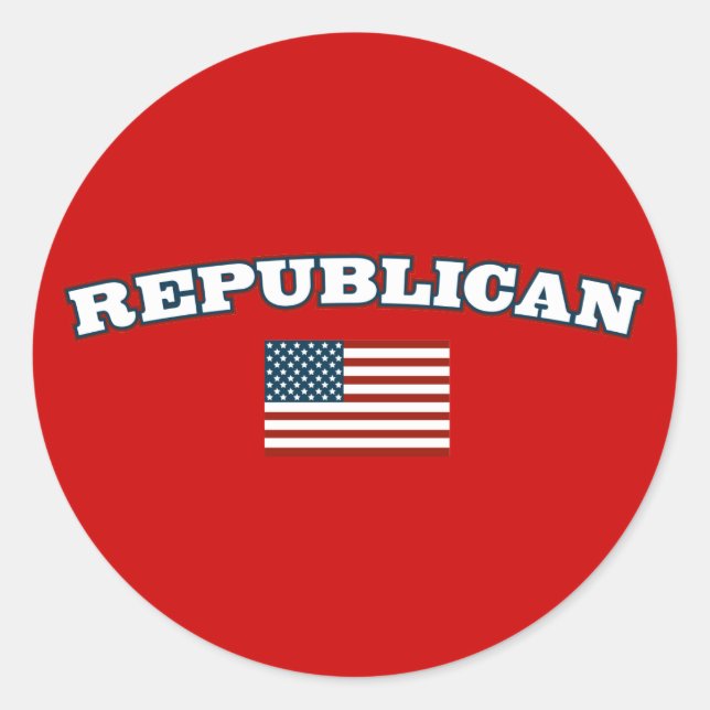 Amerikanische Flagge Runder Aufkleber (Vorderseite)