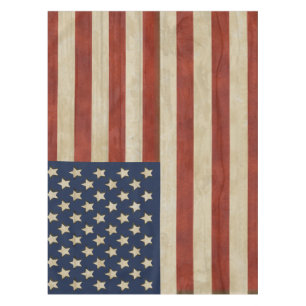 Amerikanische Flagge Rustikale Ameriana 4. Juli Tischdecke