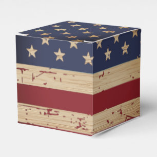 Amerikanische Flagge rustikaler militärischer US  Geschenkschachtel
