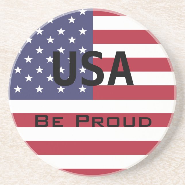 Amerikanische Flagge Sandstein Untersetzer (Vorne)