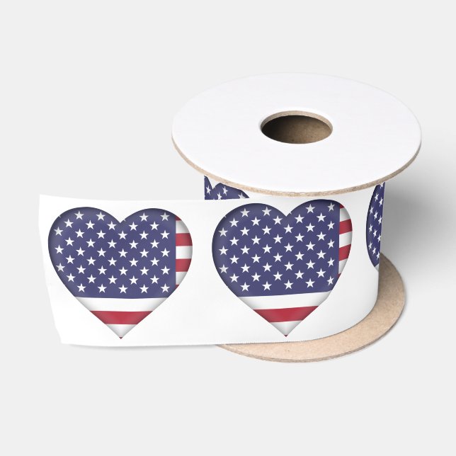 Amerikanische Flagge Satinband (Spule)