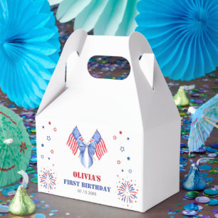Amerikanische Flagge Schleife Mädchen Geburtstag F Geschenkschachtel