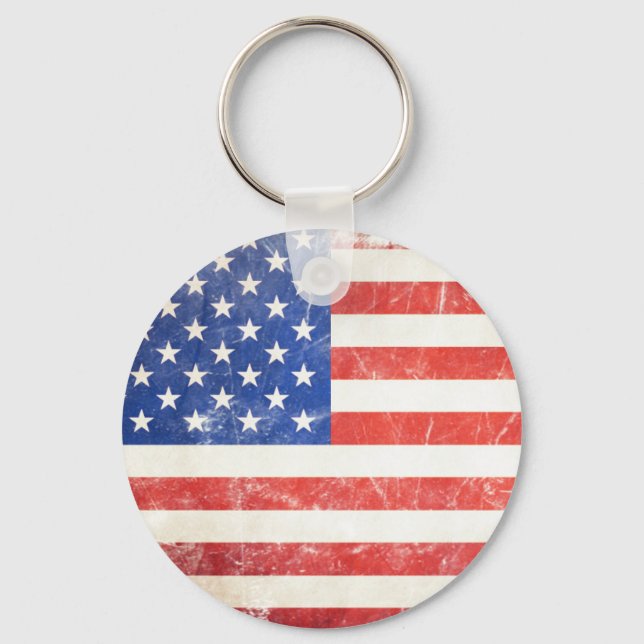 Amerikanische Flagge Schlüsselanhänger (Vorderseite)