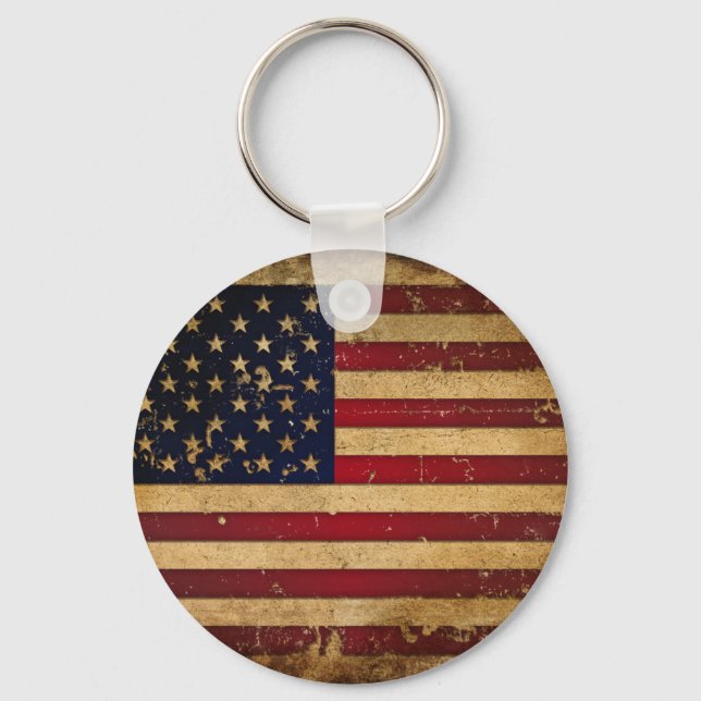 Amerikanische Flagge Schlüsselanhänger (Vorderseite)