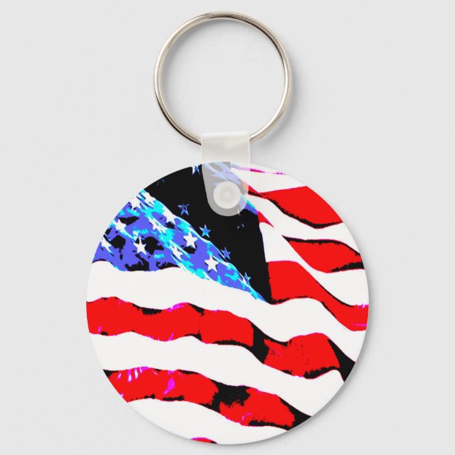Amerikanische Flagge Schlüsselanhänger (Vorderseite)