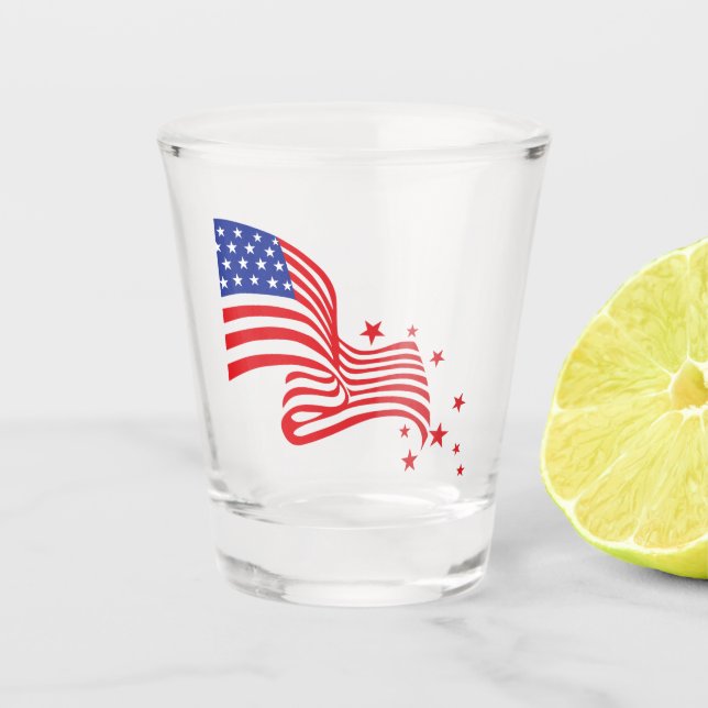 Amerikanische Flagge Schnapsglas (Vorderseite)