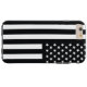 Amerikanische Flagge Schwarz-weiß Case-Mate iPhone Hülle (Rückseite Horizontal)