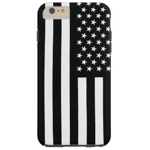 Amerikanische Flagge Schwarz-weiß Tough iPhone 6 Plus Hülle