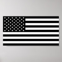 Amerikanische Flagge - Schwarz-Weiß-Version