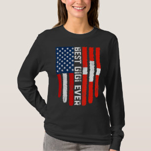 Amerikanische Flagge Schweiz Flagge Bestes Gigi je T-Shirt