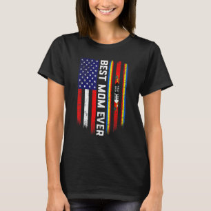 Amerikanische Flagge & Schweizer Flagge Beste Mama T-Shirt