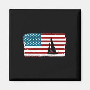 Amerikanische Flagge Segeln Süßes Bootsgeschenk Magnet
